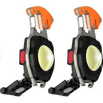 Mini Portable Work Light Rechargeable Flashlight 800 Lumen Keychain Inspection Lights, With Bottle Opener, Magnetic Base, For Camping/repair/emergency