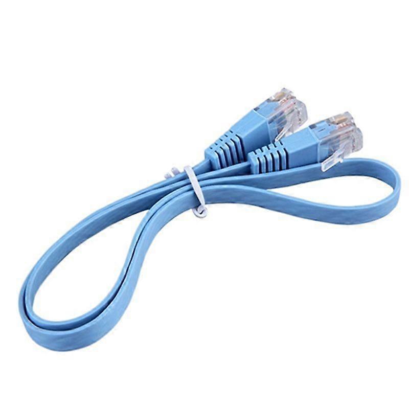 1Pc RJ45 CAT6 8P8C Flat Ethernet Patch Network Lan Cable 0.5m Cable for Computer JIKAIX