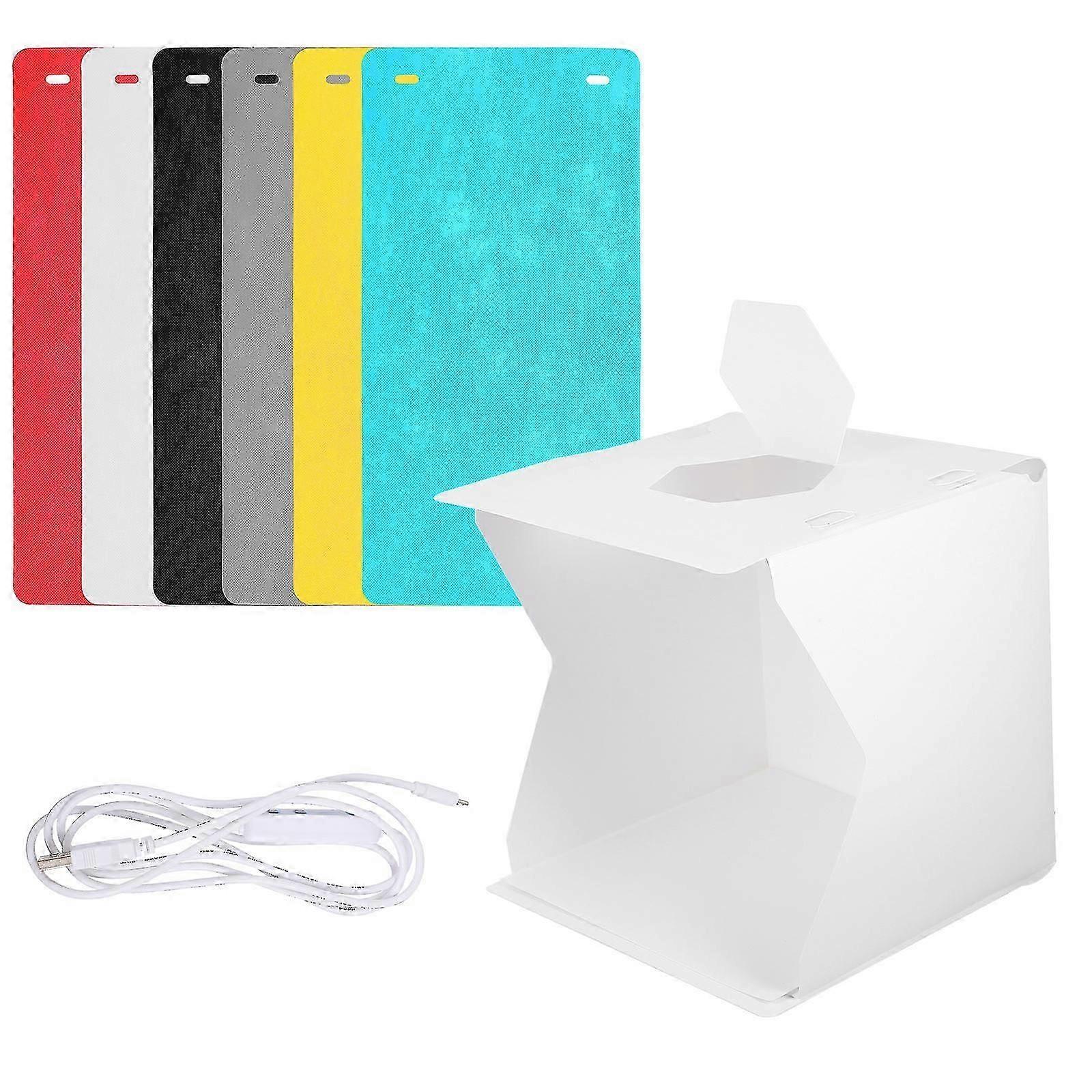 LED Folding Photography Light Box Set with Backdrops
