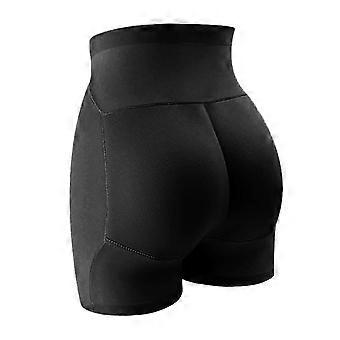 Breathable Butt Lifting Panties for Women Padded Underwear Seamless Butt Pads Buttock Hip Enhancer Shapewear Boyshorts Black L
