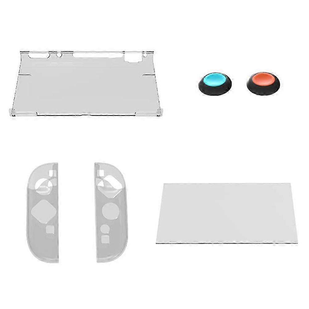 compatible with Switch 2 Detachable Protection Case with Screen Protector & Thumb Grip Caps Controller Case compatible with