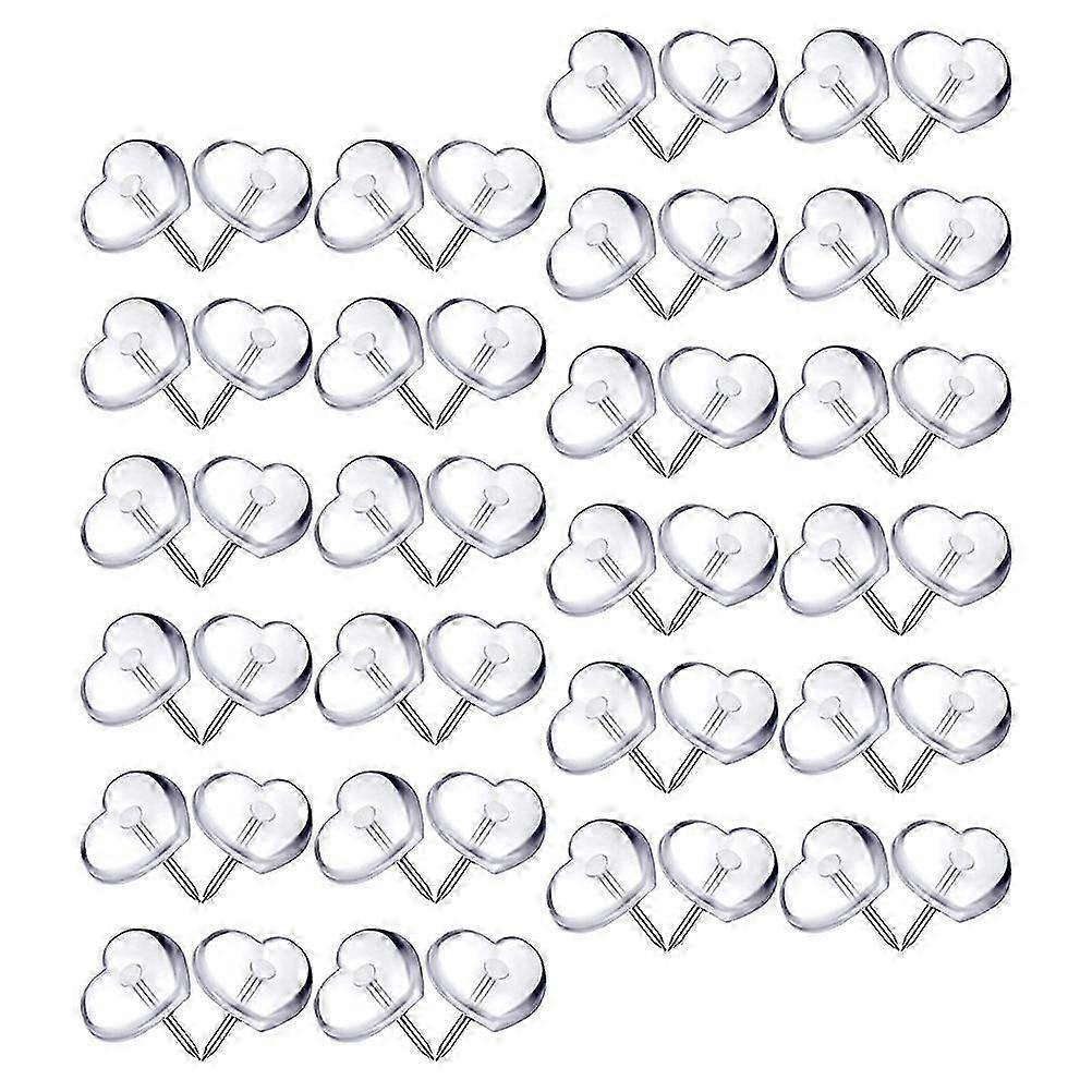 200Pcs Replaceable Push Pin Multi-function Thumbtacks Heart Shape Thumb Tacks Map Supply