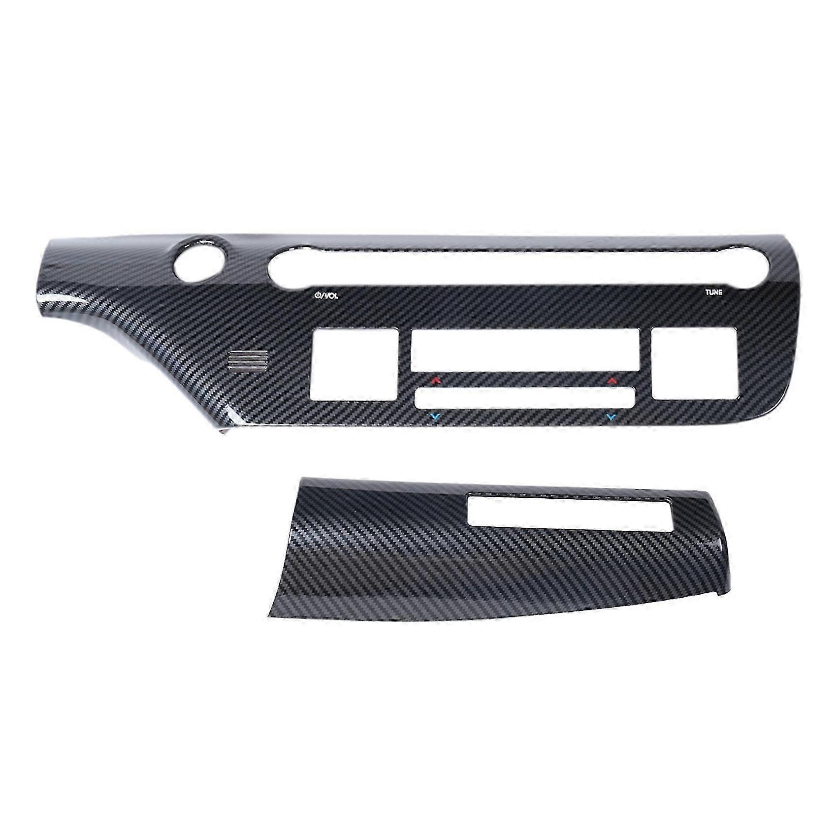 Car Central Control Trim Panel Frame for 2024+ Car Multi-Function Button Trim Panel Carbon Fiber Pattern