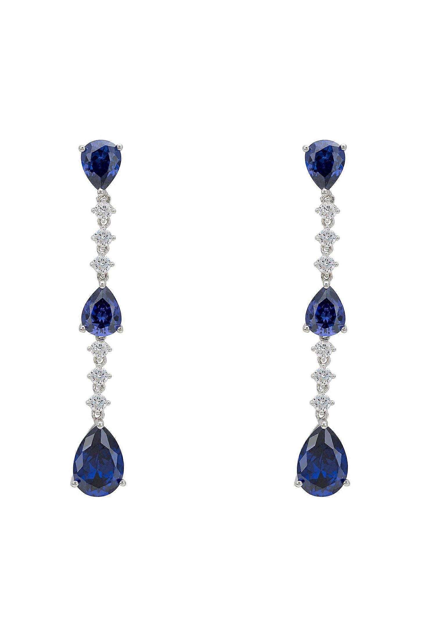 Latelita Elizabeth Drop Earrings Tanzanite Silver for Women