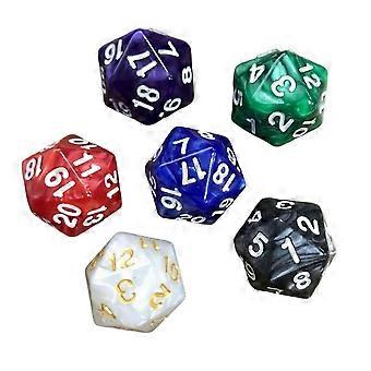 2x6x D20 Polyhedral Dices 20mm Dices 20 Sided Dices Set for Bar KTV Card Games