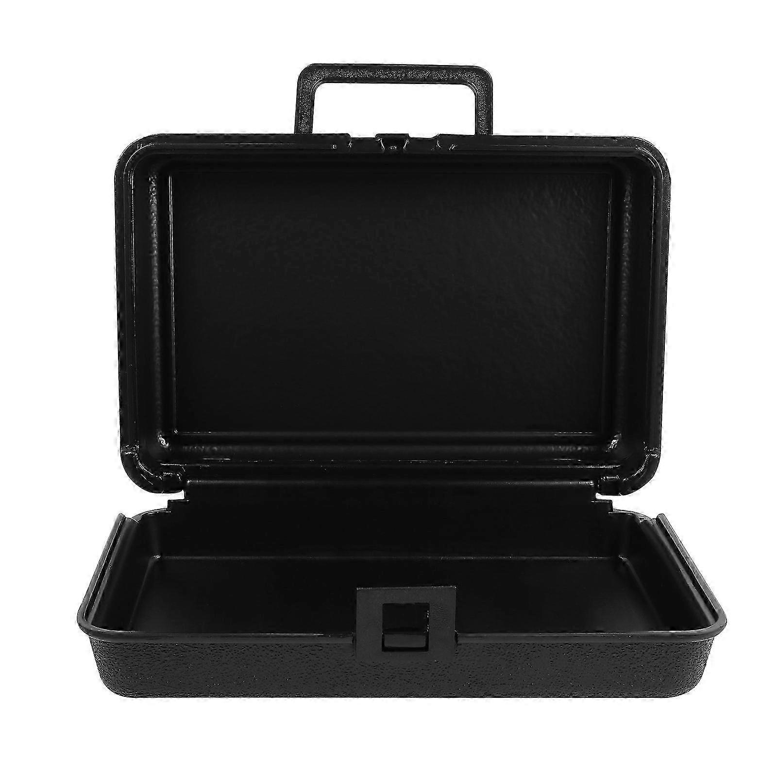 Waterproof Toolbox Plastic Tool Storage Case compatible with Storage Use 1Pcs Black Portable