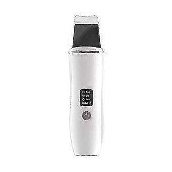 Ultraljudsskrubber för pormaskborttagning, 4 lägen för jon+/- lyft, 20kHz USB-laddningsbar (vit)
