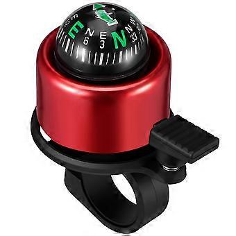 Bike Bell Ring with Compass Warning Function for Mountain Bikes Red