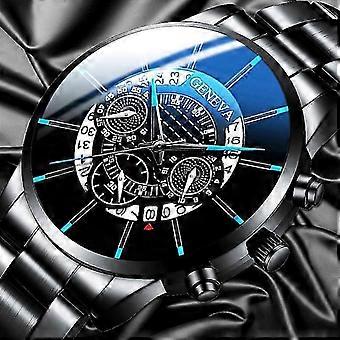 Men's Luxury Business Stainless Steel Strap Calendar Analog Quartz Wrist Watch MD