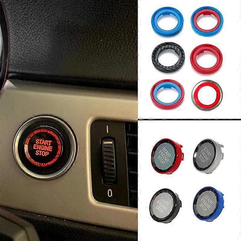 Car Start Stop Ignition Push Button Switch Cover / Ring Frame Replacement For / 3 Series E90 E92 E93 Z4 E89 M3