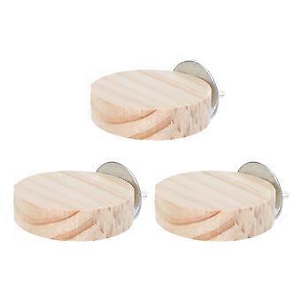 3pcs Creative Birds Stand Rods Jumping Stands Squirrel Chinchilla Springboards