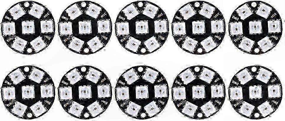 WS2812 5050 Chip 10Pcs RGB LED Driver Board Round Ring Control Circuit for Development Component