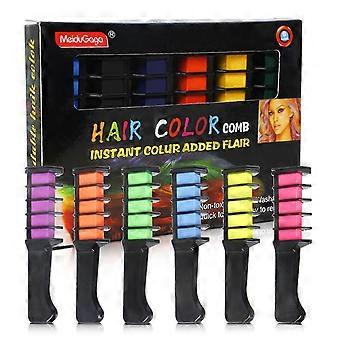 Instant Hair Chalk for Kids & Girls - Washable Temporary Hair Color Comb, Safe & Easy to Apply for Parties, Cosplay & Festivals
