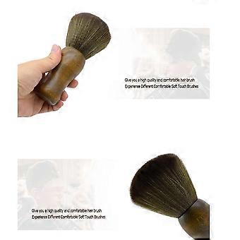 Hair Cutting Brush Wooden Handle Brush for Hair Cleaning 2Pcs Fiber Bristle