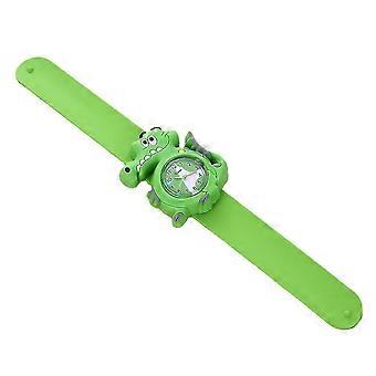 Relógio infantil à prova d'água com movimento de quartzo, design 3D de desenho animado, pulseira de silicone macia, caixa de aço inoxidável, para crianças de 3 a 11 anos.