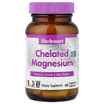 2 x Bluebonnet Nutrition, Chelated Magnesium, 60 Vegetable Capsules (100 mg per Capsule)