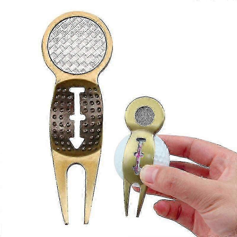 Compact Reusable Golf Divot Fork