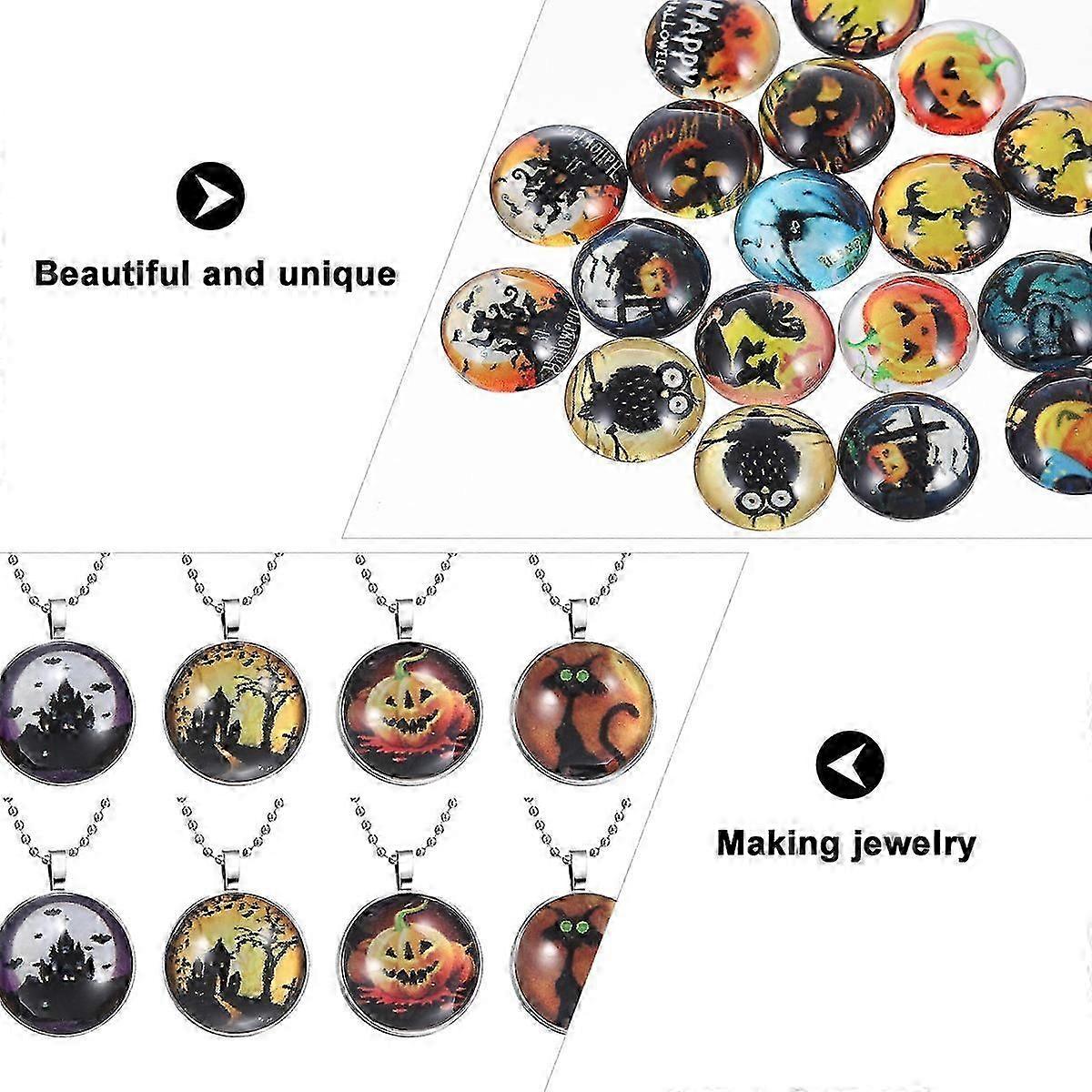 Assorted Color Halloween Charms Patch 60Pcs for DIY Craft Projects
