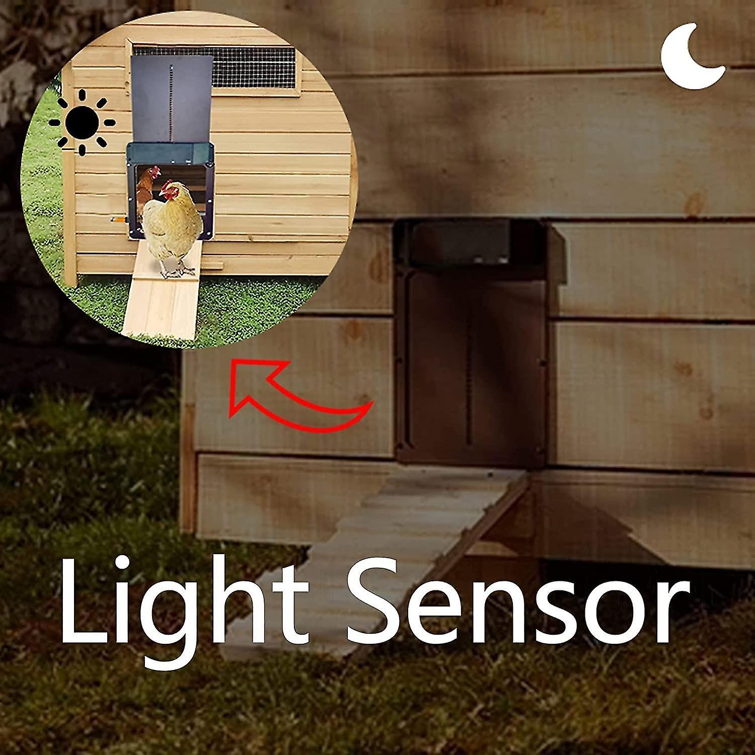 2022new Automatic Chicken Coop Door Full Aluminum Door Light Sensing