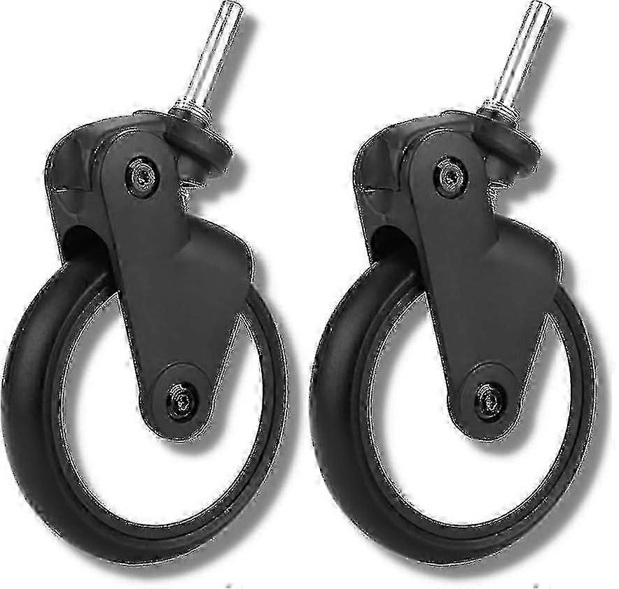 Stroller Front Wheel Accessories, Rubber, 360 Rotation, Easy Installation, 1 Pair, Compatible with Strollers