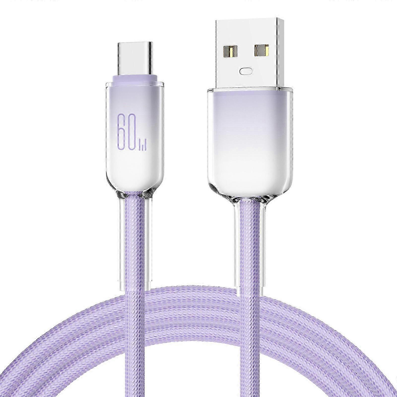 60W Nylon-Braided USB C Cable