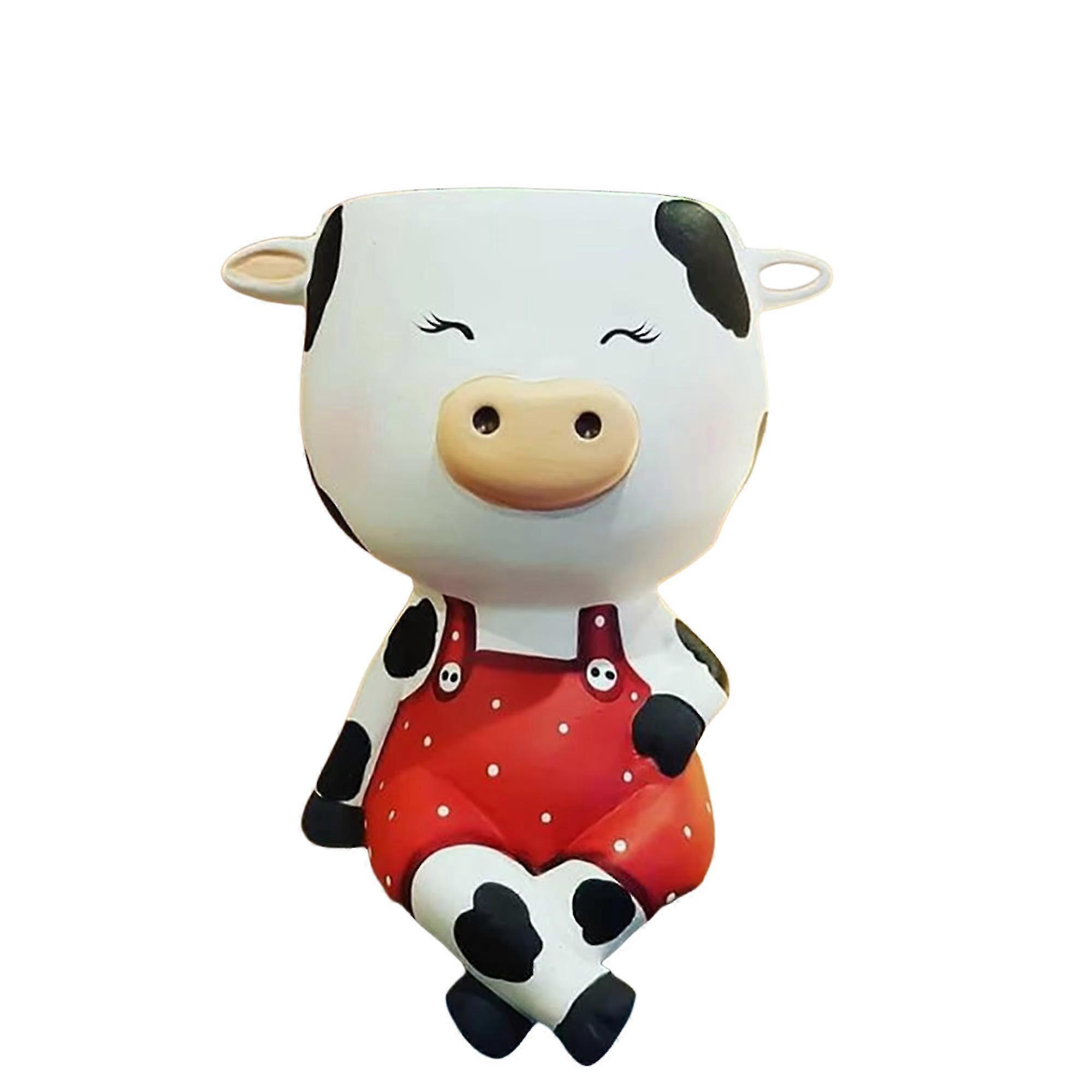 Cute Cow Resin Flowerpot