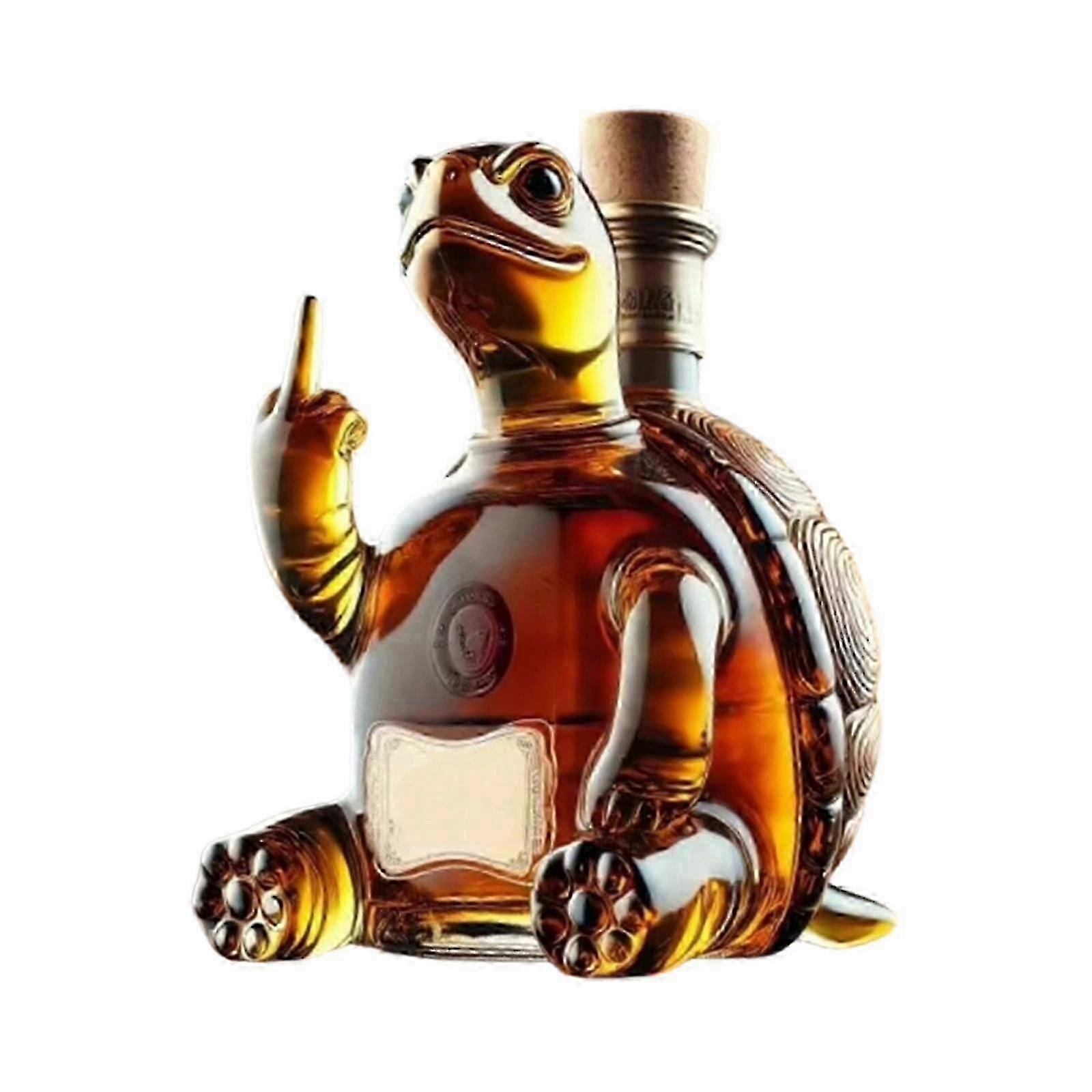 Humorous Turtle Whiskey Decanter Bottle