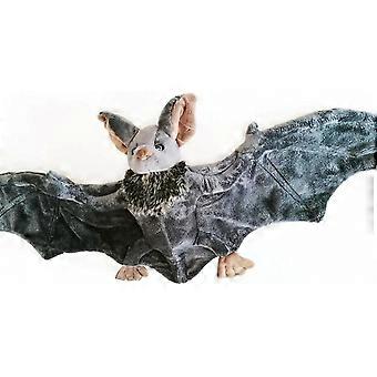 Muñeco de peluche de murciélago, adorable y pequeño murciélago tímido con lindas alas, juguete de Halloween, regalo para niños y novias, suave (gris peludo).