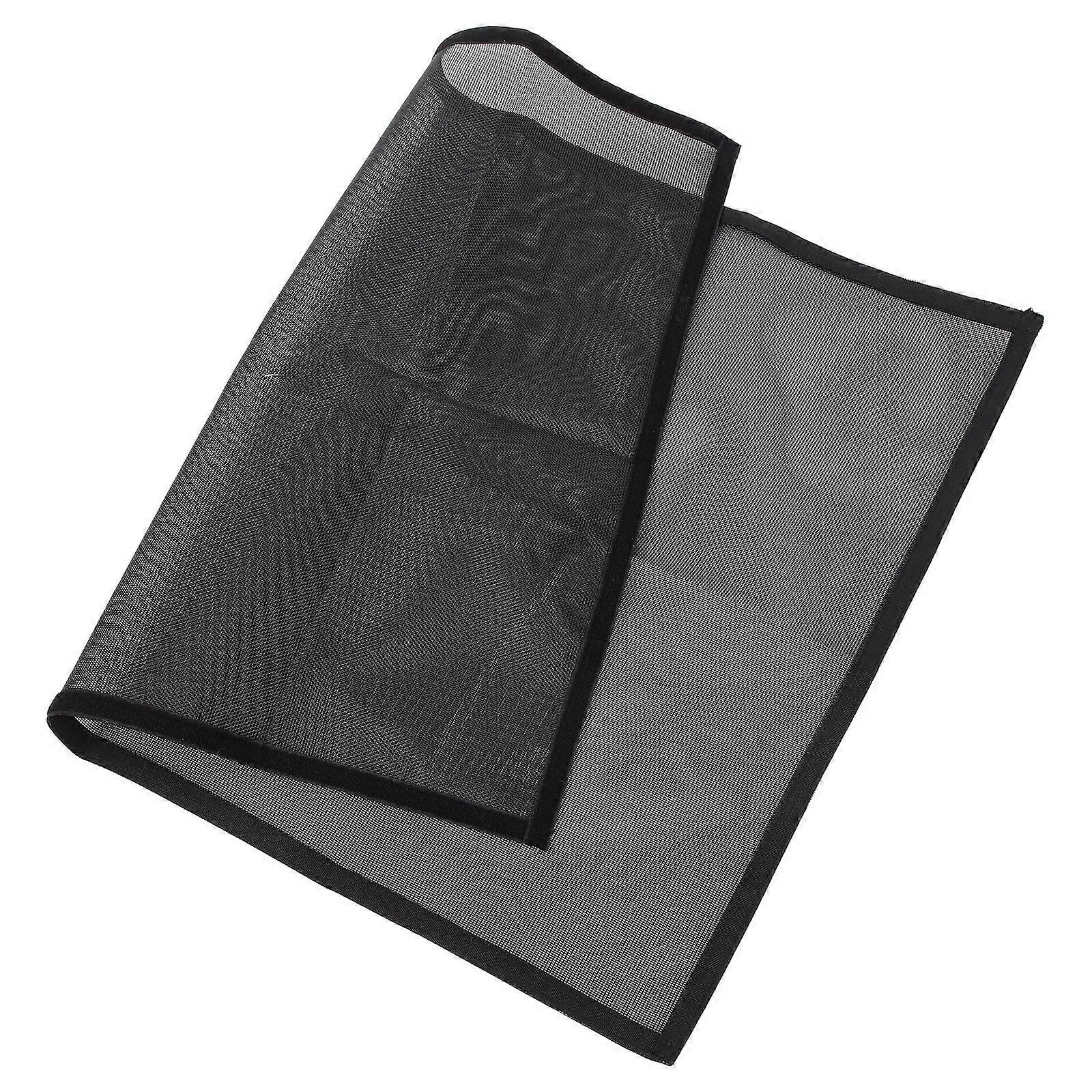 Panneau de protection pour cheminée en PVC noir (1 ensemble)