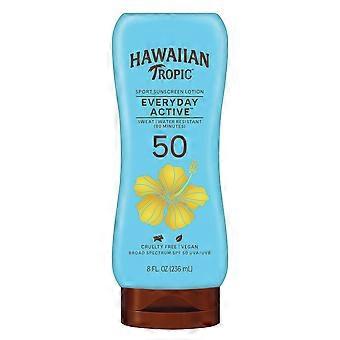 Hawaiian Tropic Everyday Active Sunscreen Lotion Spf 50 Water Resistant 8 Fl Oz