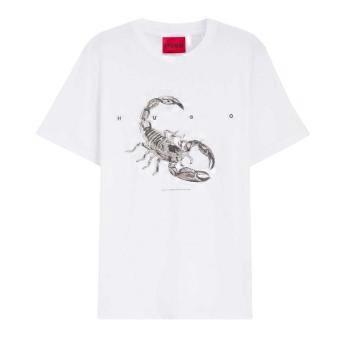 Hugo Mens Scorpio Cotton Jersey Logo T-Shirt