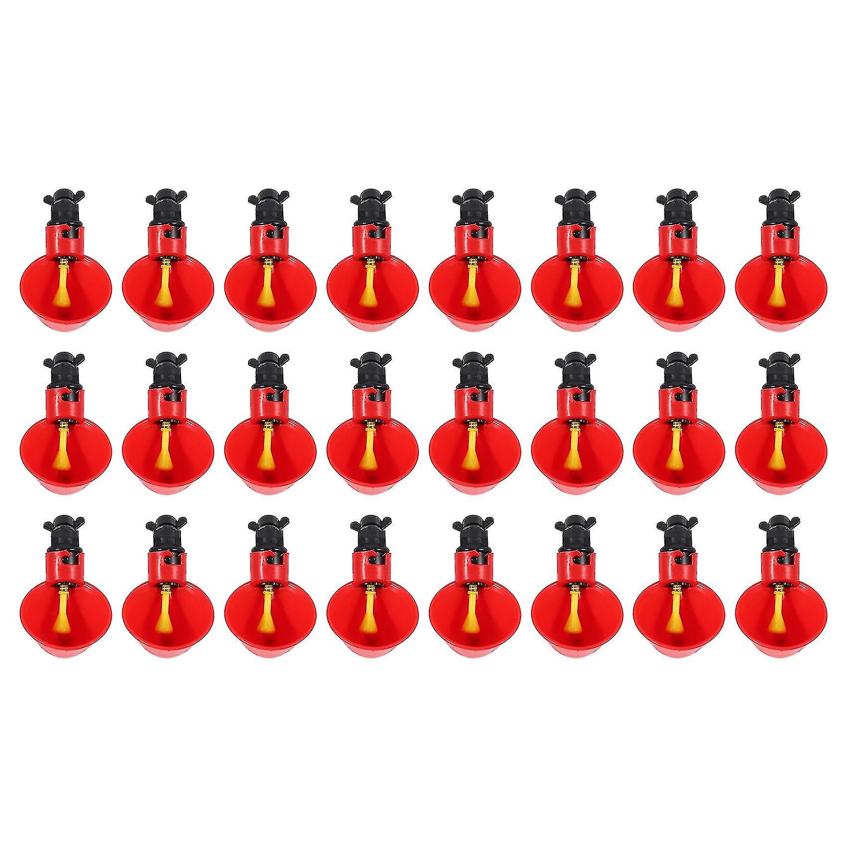 24 Pieces Feed Automatic Birdhouse Poultry Chicken Drinker Water