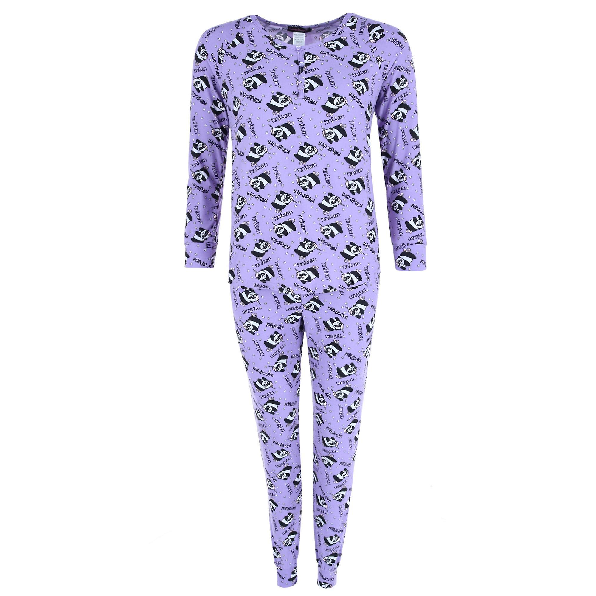Grumpy & Gorgeous Panda Print Pajama Jogger Set (Women)