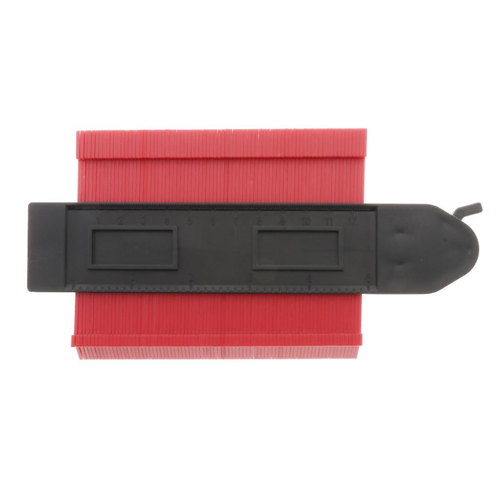 1pc 5in Contour Gauge Self-Lock Durable Tiling Laminate Measuring Tool red