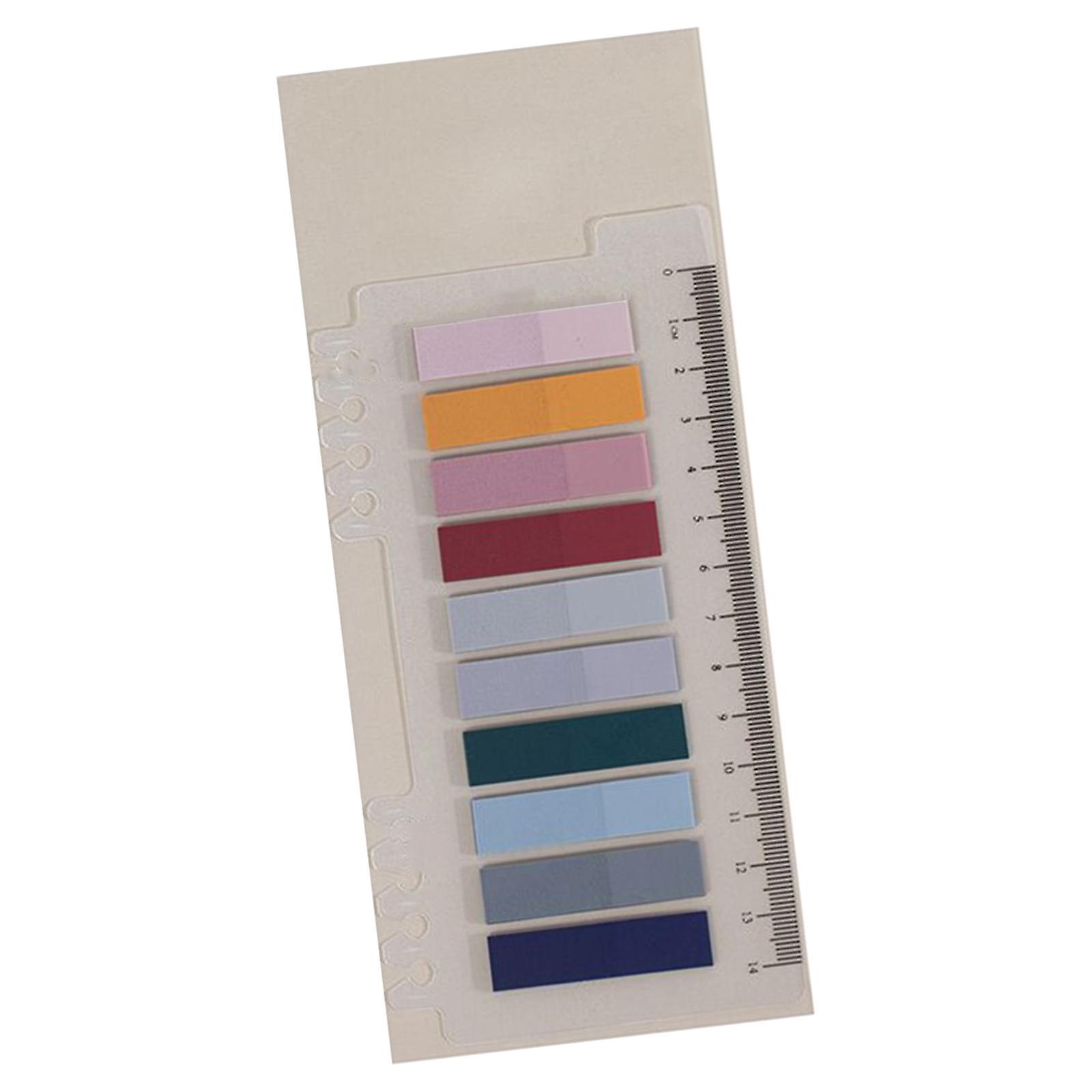 Index Tabs 120Pcs Writable with Ruler Aesthetic Notepad for Notebooks Office StyleB