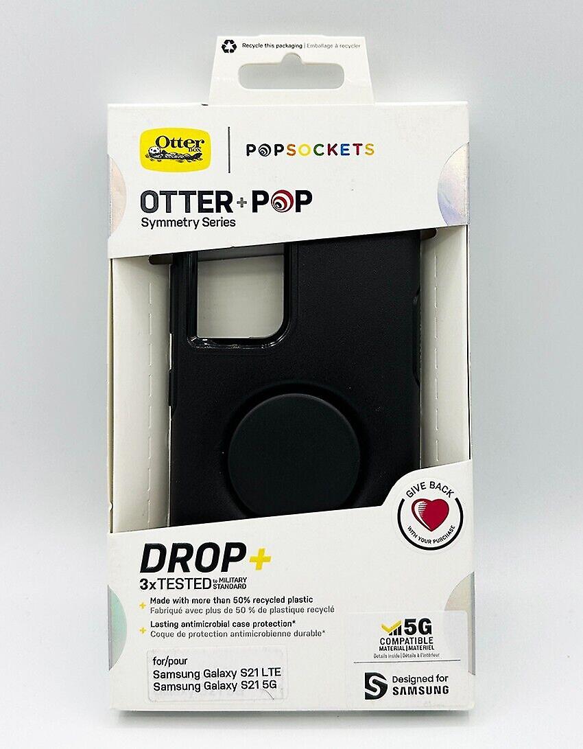 Otterbox Otter + Pop Symmetry Case Cover For Samsung Galaxy S21 Lte/5g - Black