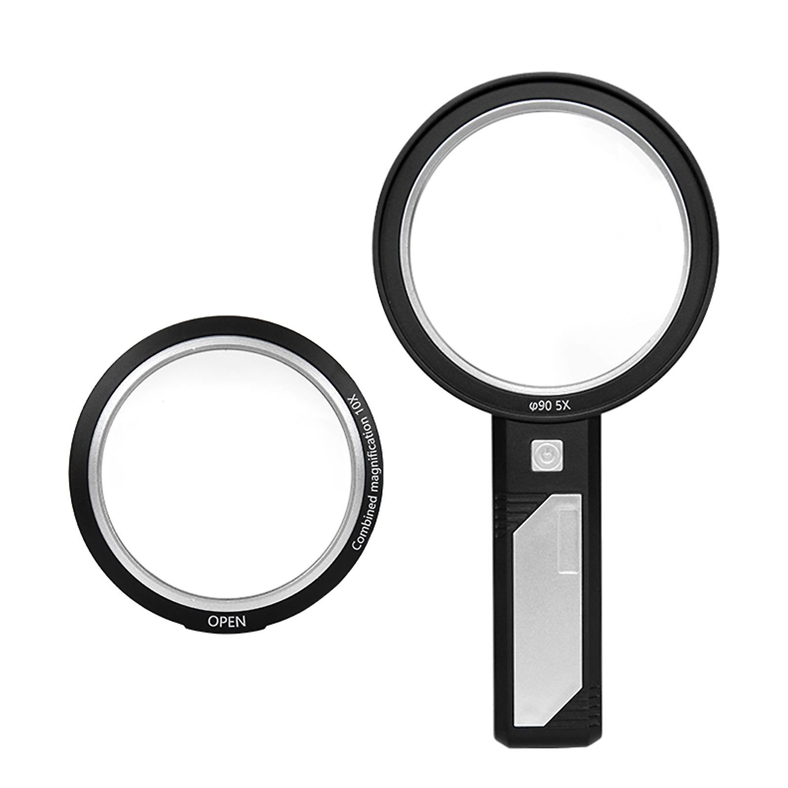 Magnifying Glass with Light with 2 Lens 6 LED for Inspection 2290 75 10X