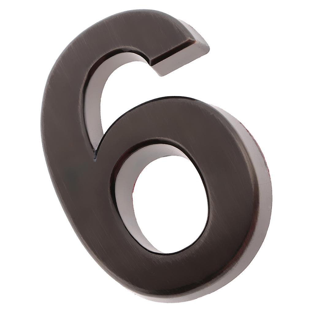 Plastic Self Adhesive Door Number Sign Plaque Sticky Numeric Digit Number 6