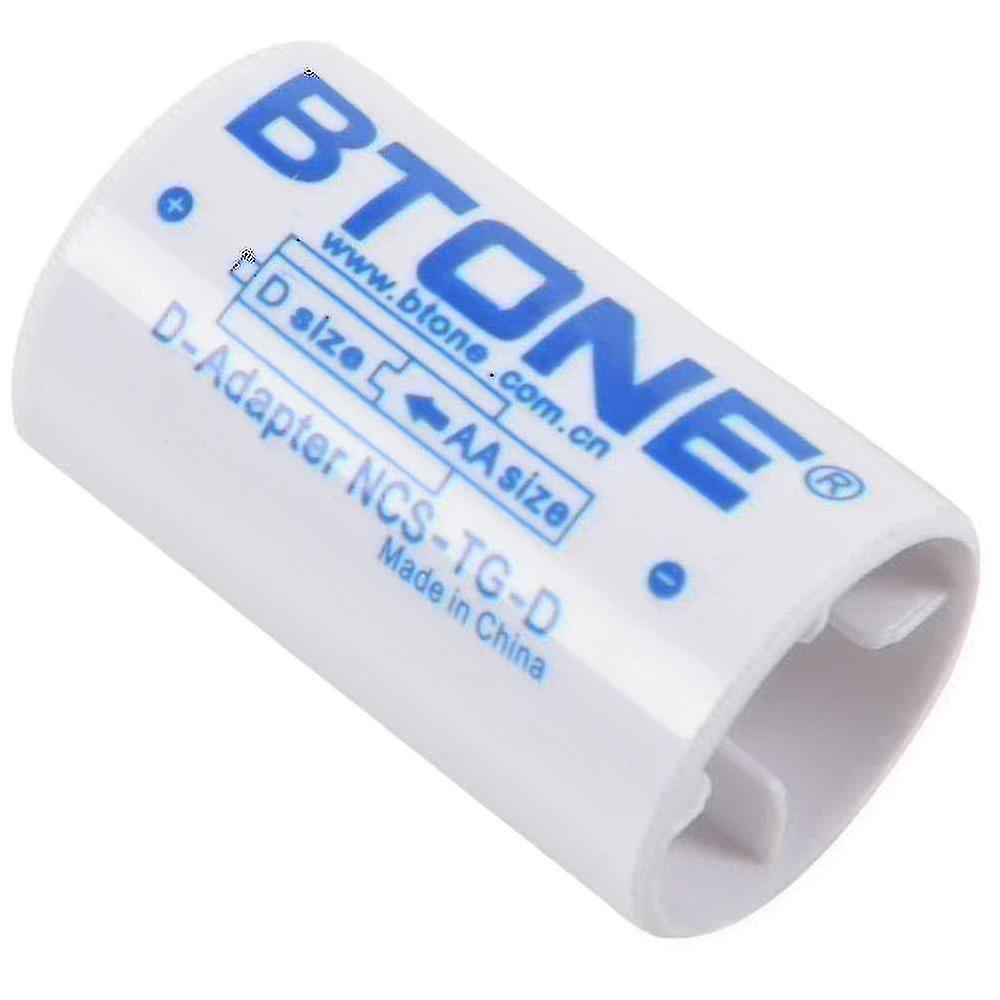3pcs White Parallel Aa To D Size Battery Adapter Converter Holder Box