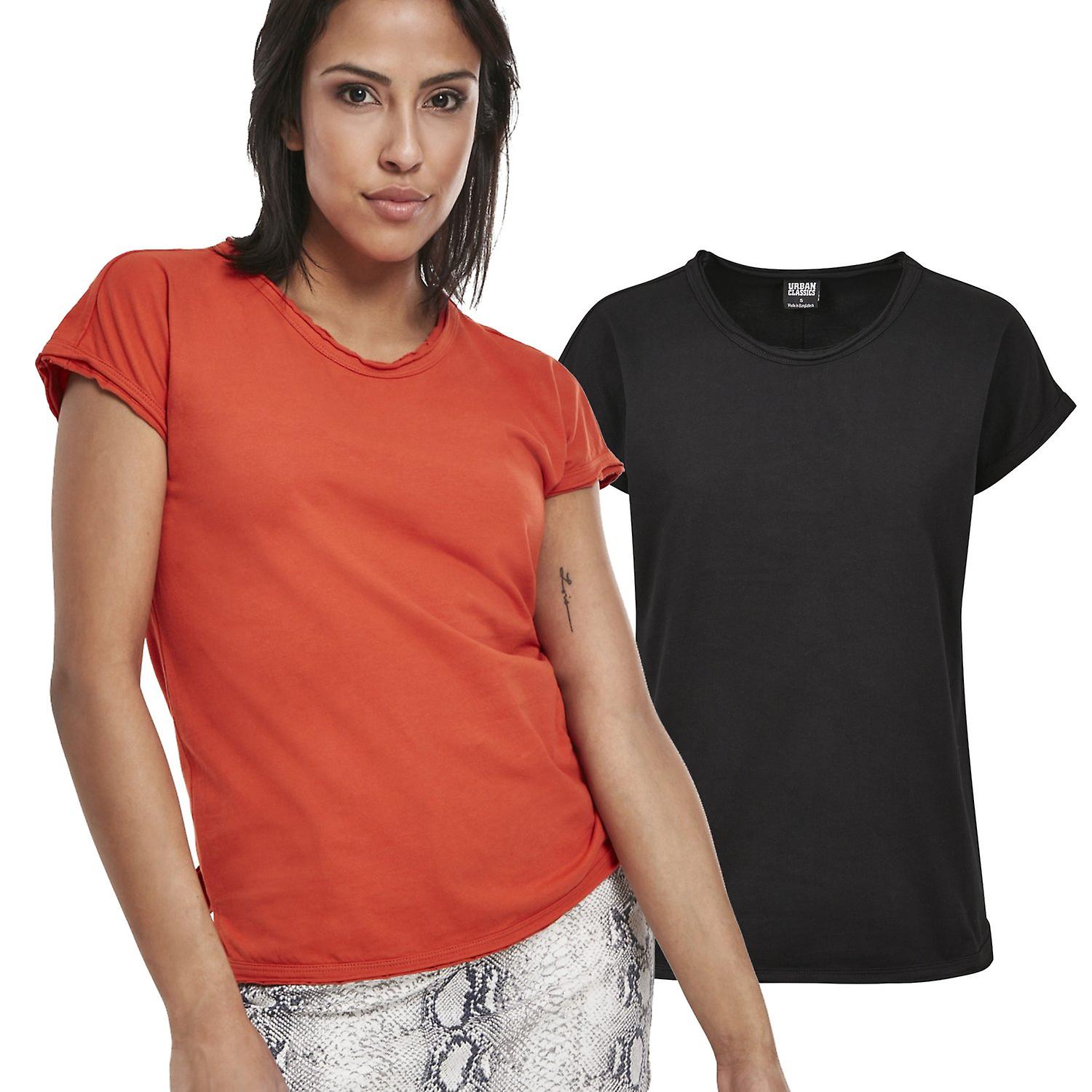 Urban Classics Ladies-Shaped Pigment Dye Top, Open Edge