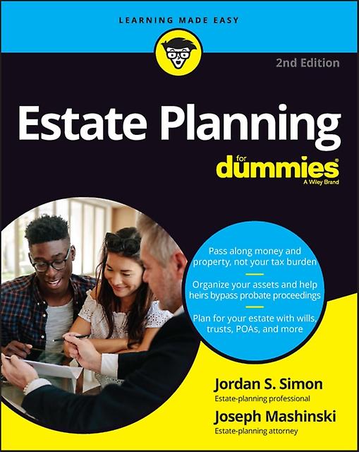 Estate Planning For Dummies by Joseph Mashinski Paperback Book