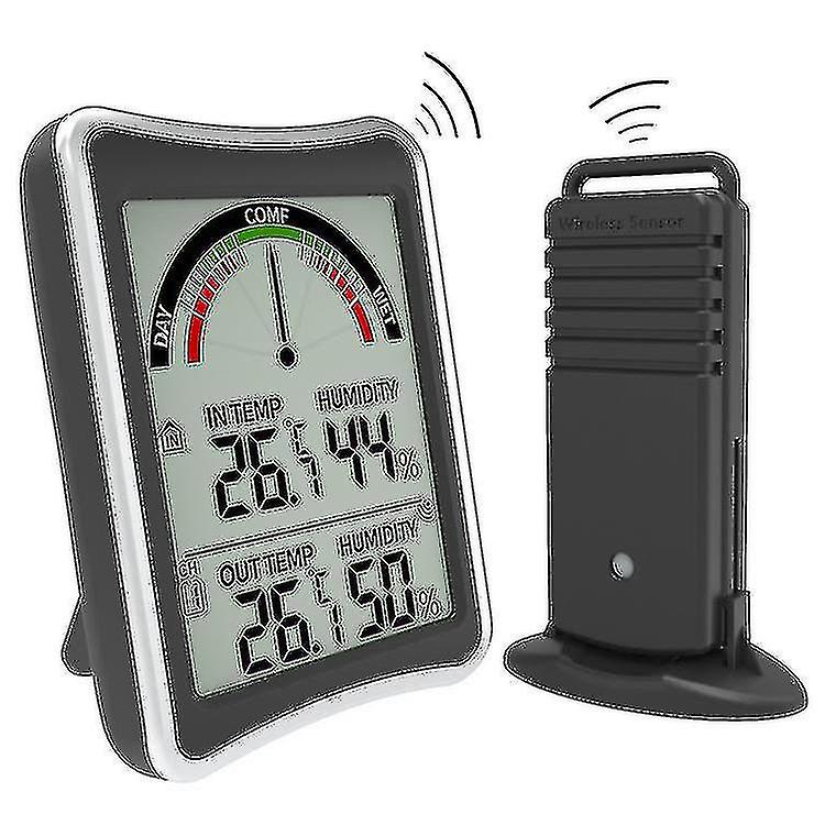 Temperature And Humidity Meter Indoor Outdoor Wireless Thermohygrometer