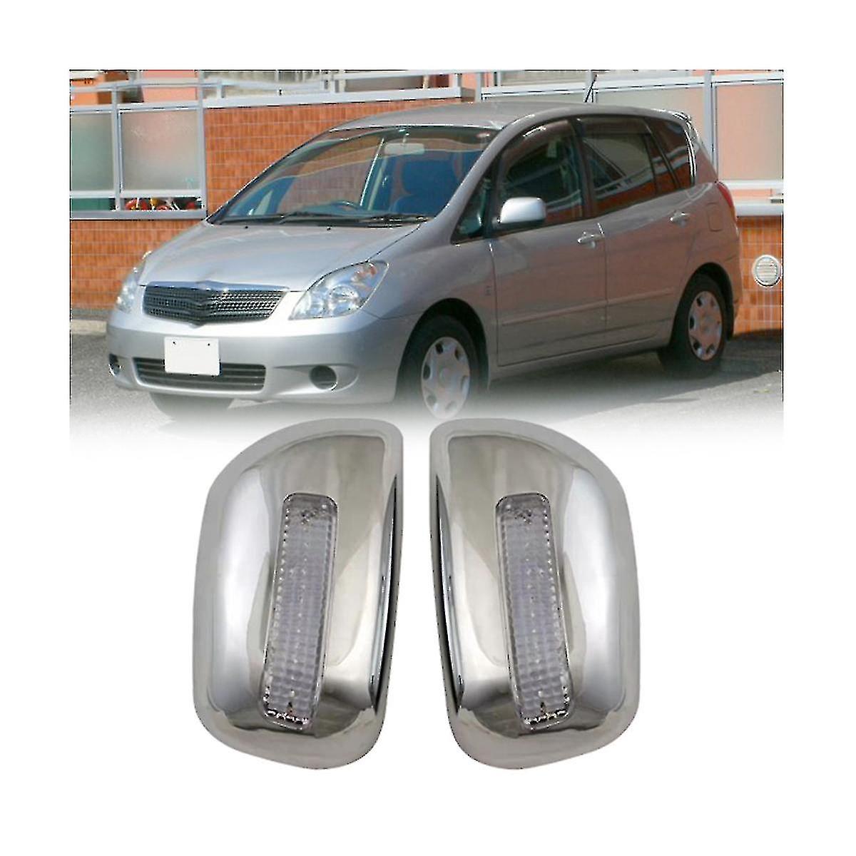 Car Chrome Silver Rearview Side Glass Mirror Cover Rear Mirror Covers Shell For 2001-2007