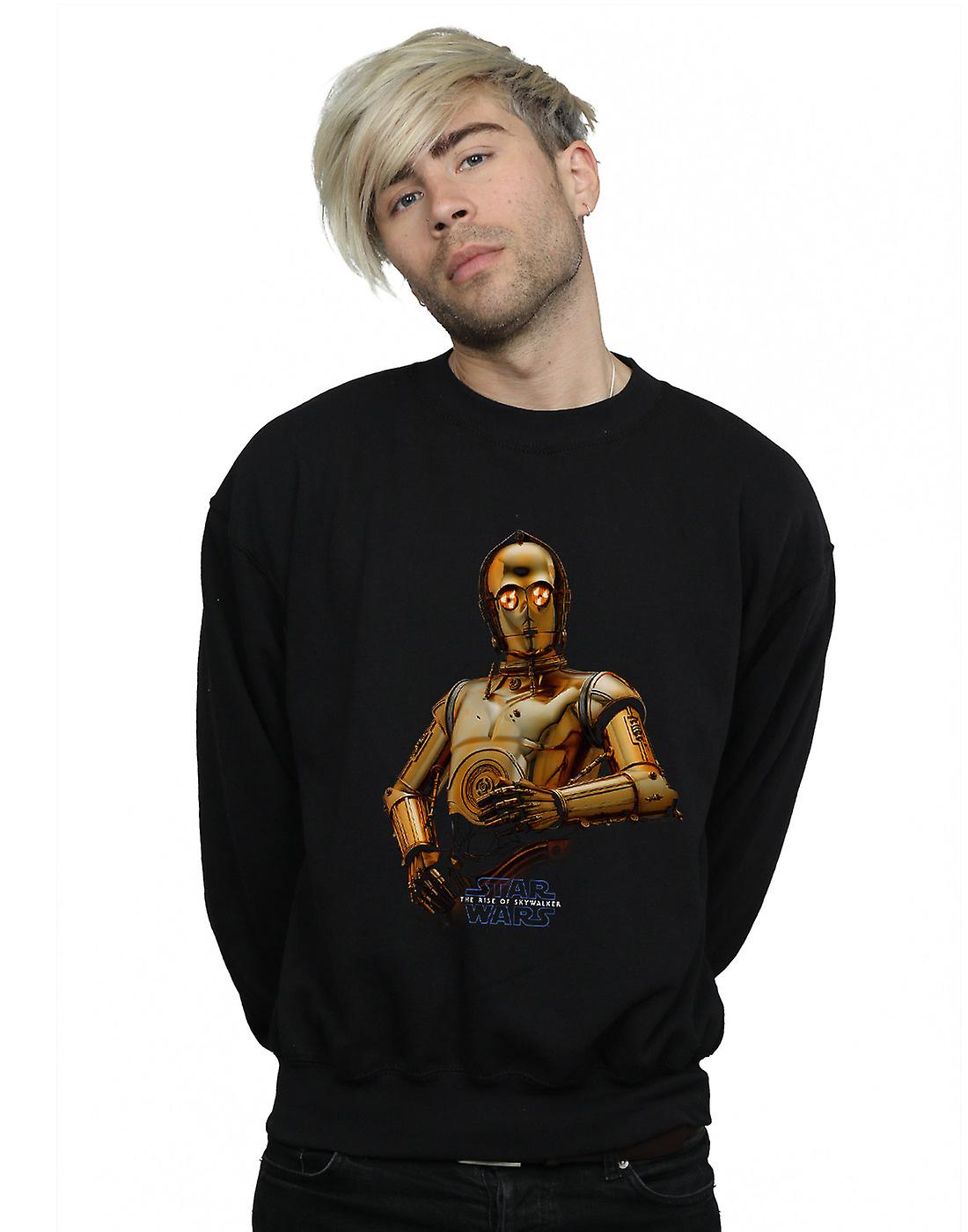 星球大战男装天行者崛起 C-3PO 姿势运动衫