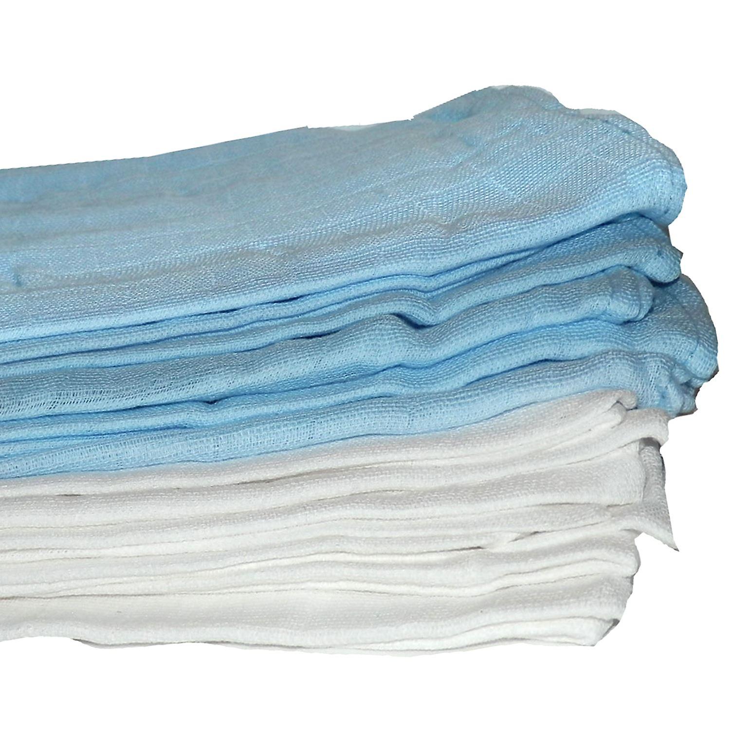 blue muslin squares