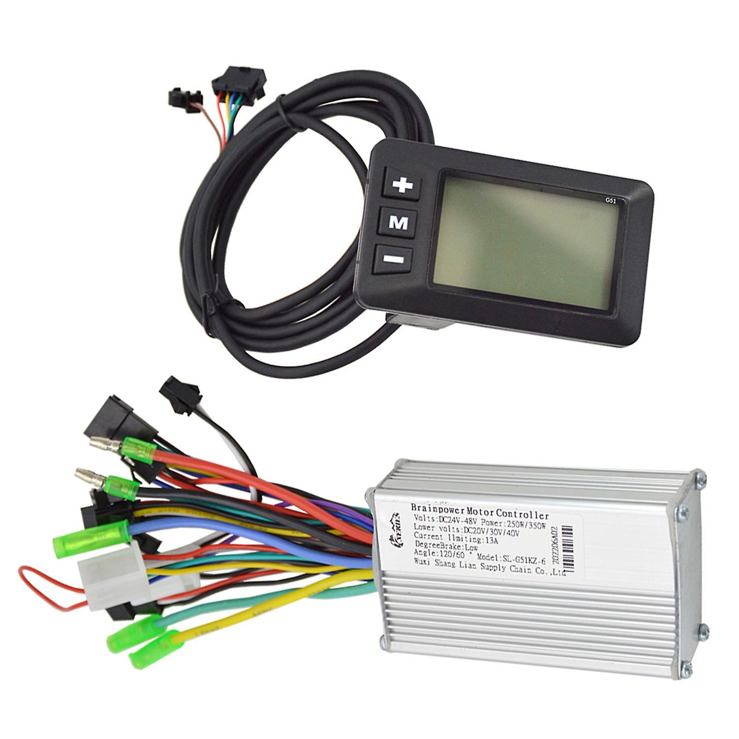 250W/350W 24-48V/36-60V Electric Bike Motor Controller with LCD Display Panel E Bike Scooter Motor S