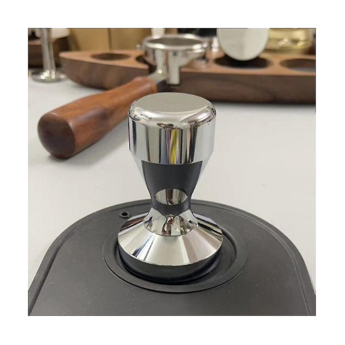 Coffee Tamper Flat Base Solid Stainless Steel Espresso Coffee Maker Calibrated Pressure Pressed Ham