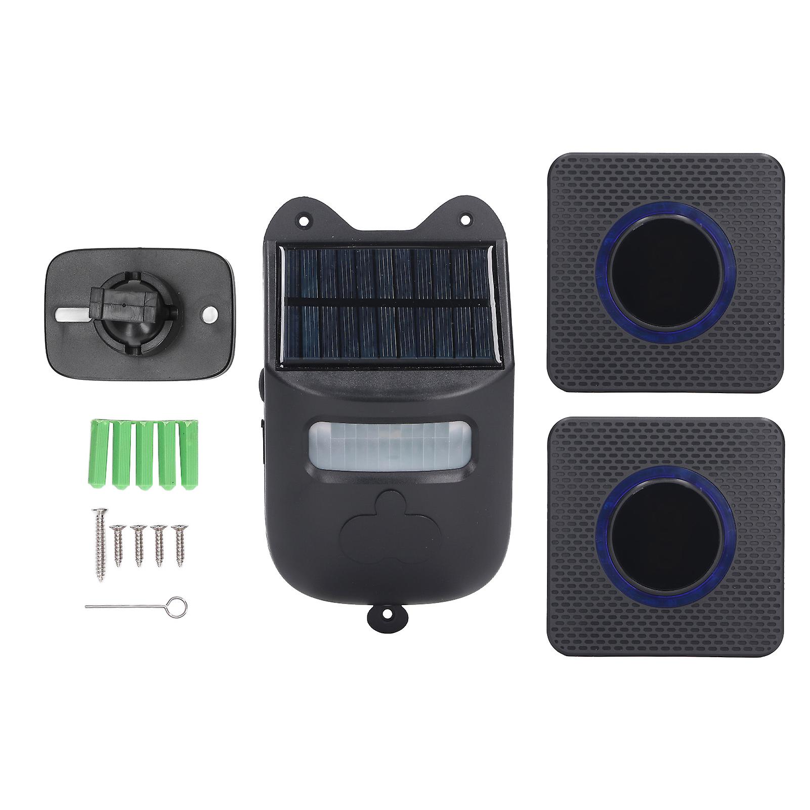 Solar Driveway Alarm Intelligent Infrared Induction IP65 Waterproof Welcome Doorbell 110-240V
