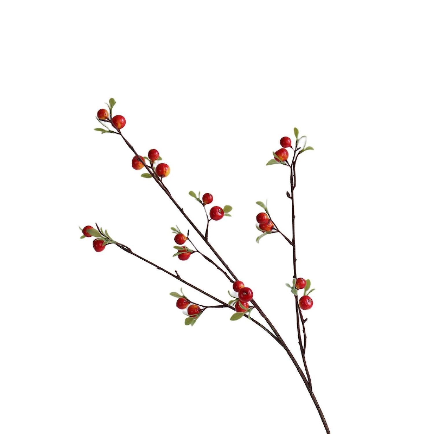 Artificial Berry Branch Fade-resistant Vibrantly Colored Ornamental No Watering Not Withered Photogr