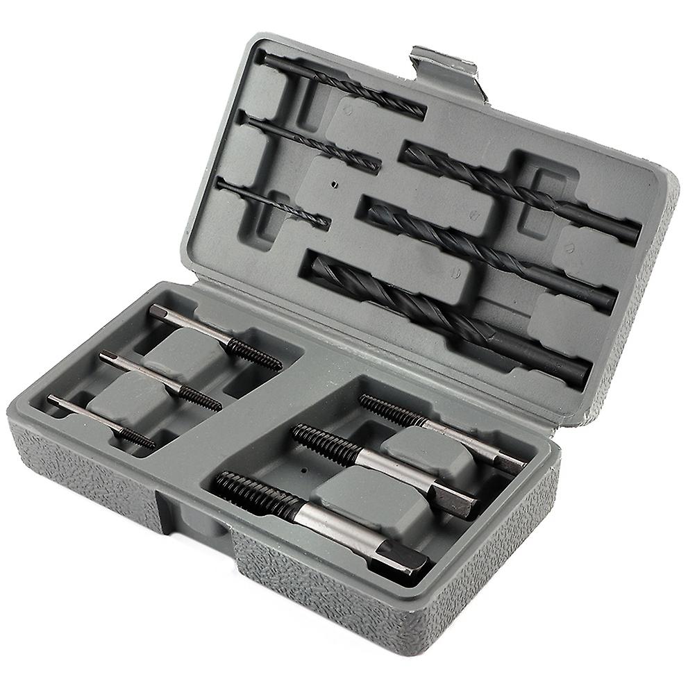12 Piece Easy-Remove Rigid Screw Extractor Drill Bit Set for Removing Broken Bolts and Fasteners